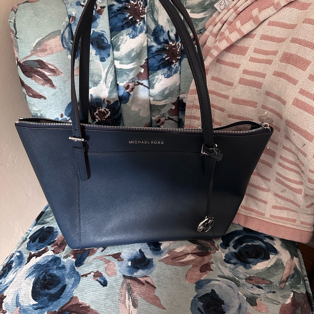 Michael Kors Dark Blue Tote Bag